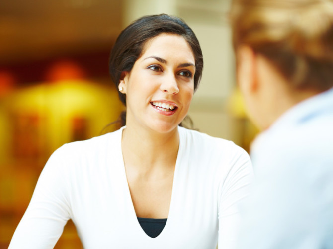 Woman Discussing Adoption