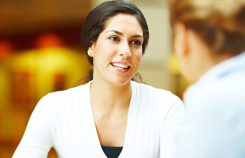 Woman Discussing Adoption